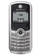 Motorola C123 caracteristicas tecnicas