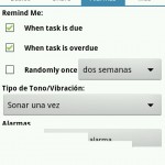Gestionar recordatorios en Astrid