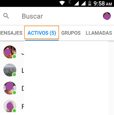 Usuarios activos en facebook messenger app