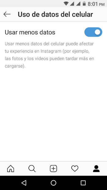 Cuantos megas consume instagram