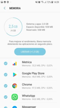 apps en segundo plano, liberar ram en android