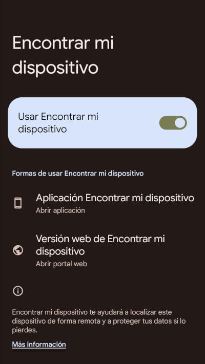 Google: Encontrar mi dispositivo