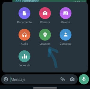 Whatsapp: Sharing Location